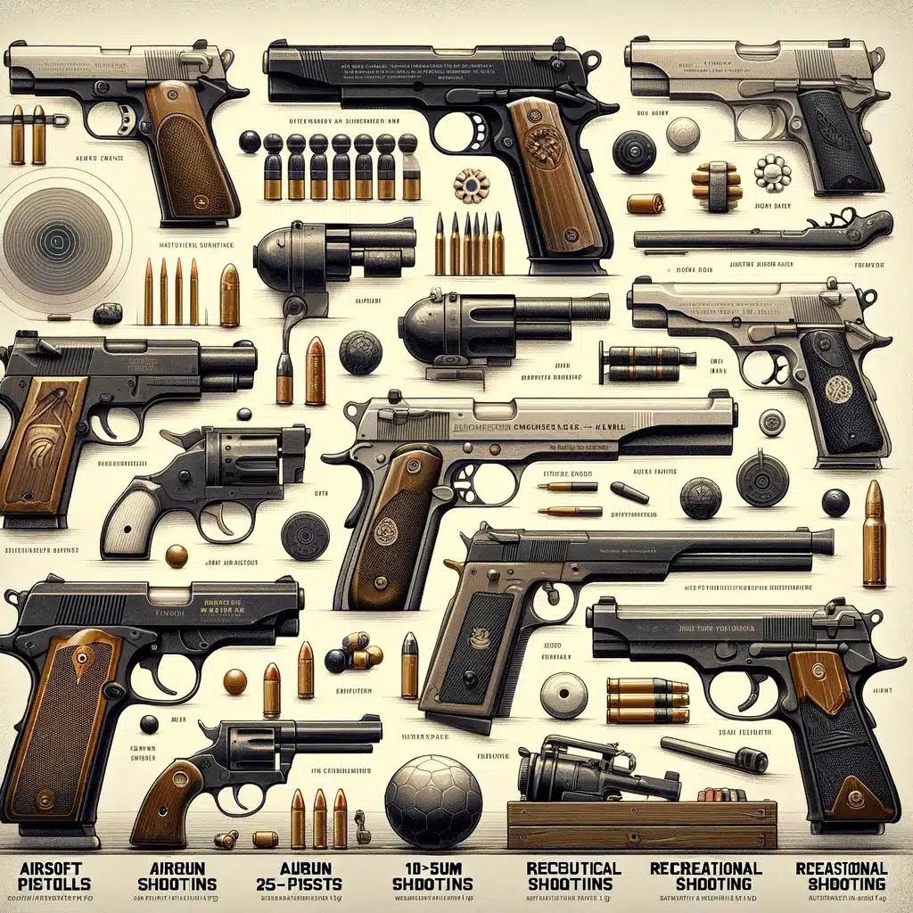 collection de pistolet