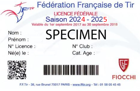 Licence specimen 2024-2025